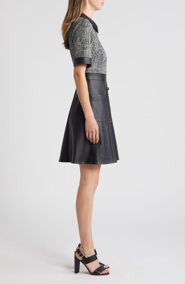 Eliza J Mixed Media ALine Dress Nordstrom