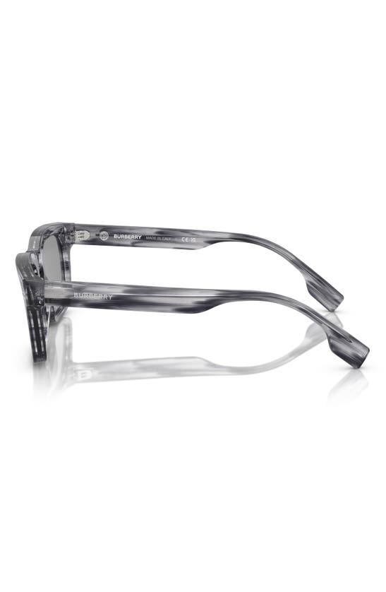 Shop Burberry 51mm Rectangular Sunglasses In Grey