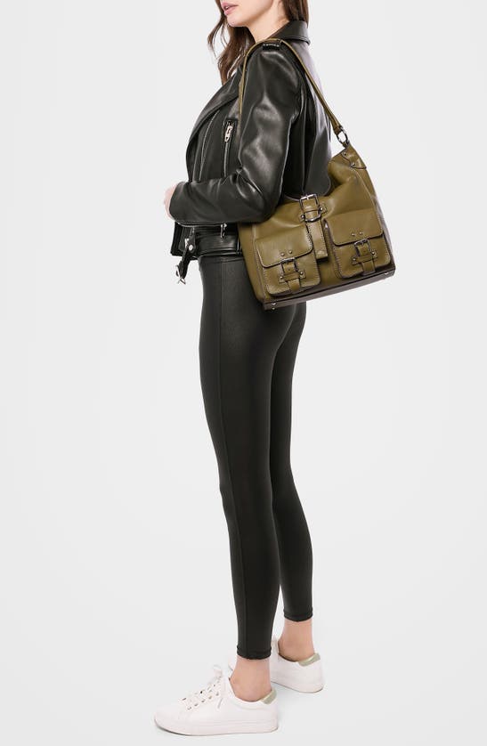 Shop Aimee Kestenberg Saddle Up Leather Hobo In Soft Olive