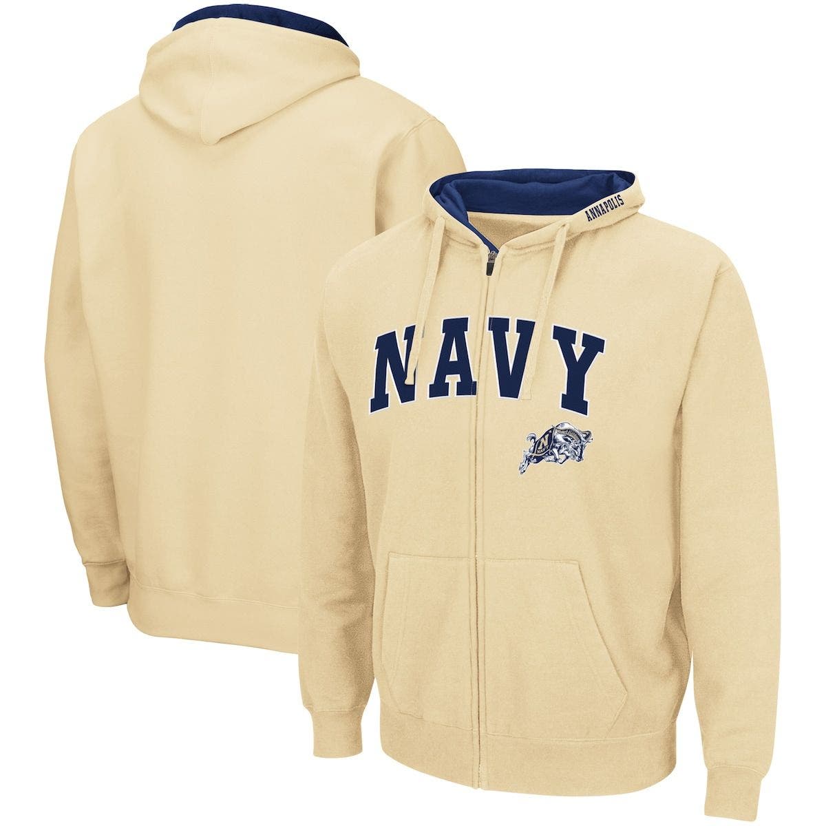 navy football hoodies