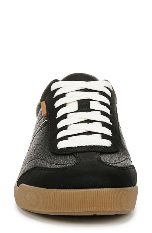 Dr. Scholl's Women's Be True Court Inspired Lace Up Sneakers In Black Fabric