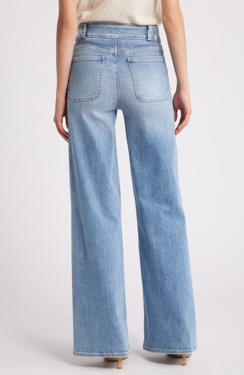 Frame The Lax Frayed High Waist Flare Jeans In Carpenter
