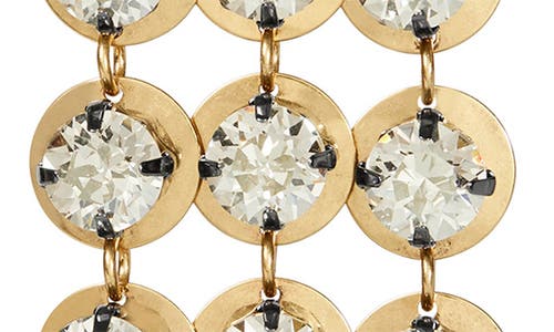 Shop Tory Burch Crystal Chandelier Earrings In Antique Light Brass/crystal