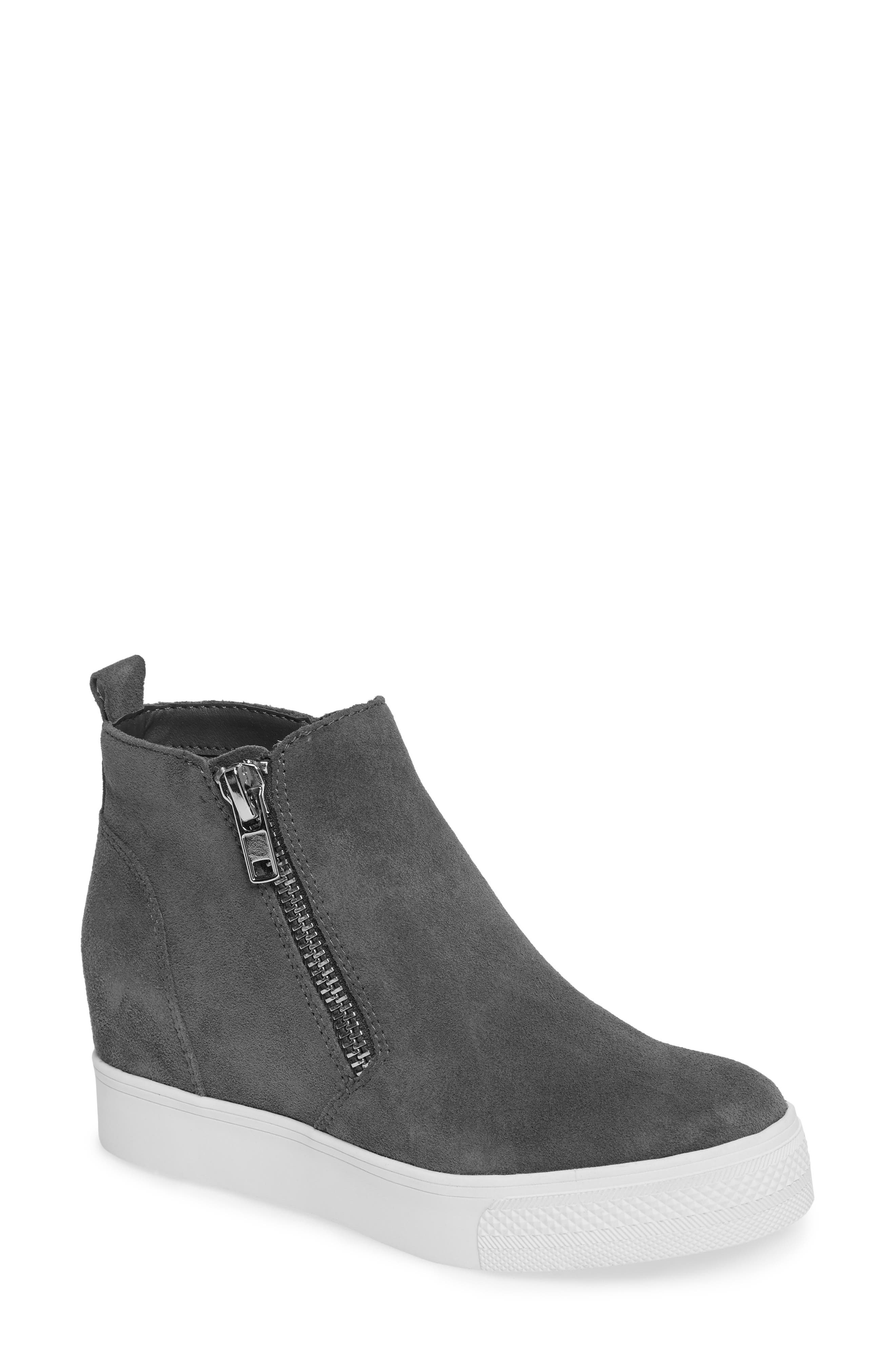 steve madden wedgie sneaker gray