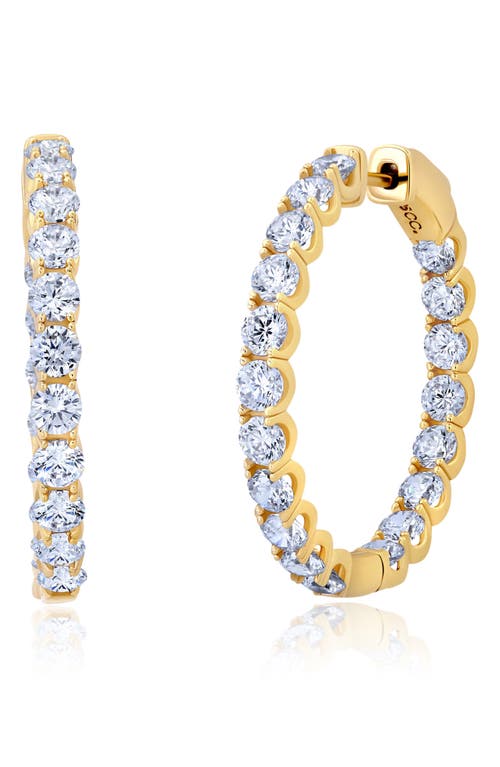 Crislu Large Brilliant Round Hoop Earrings in Gold at Nordstrom