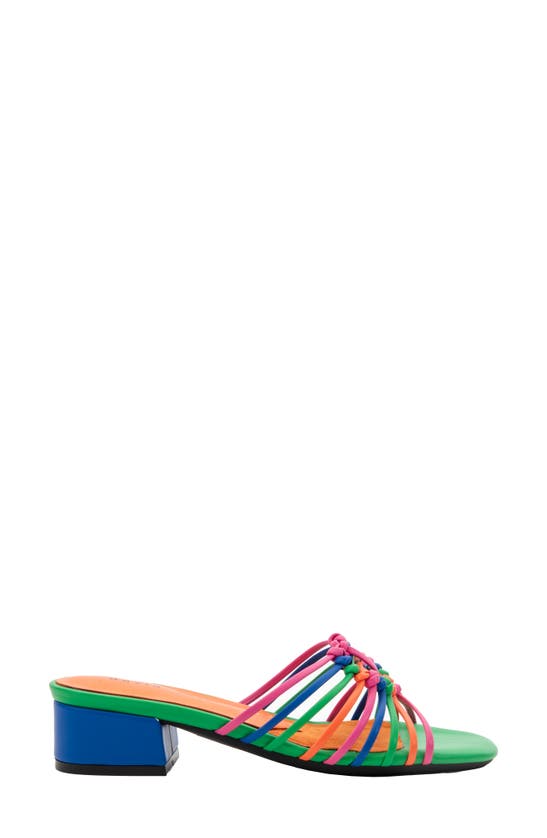 David Tate Excellent Strappy Slide Sandal In Bright Multi