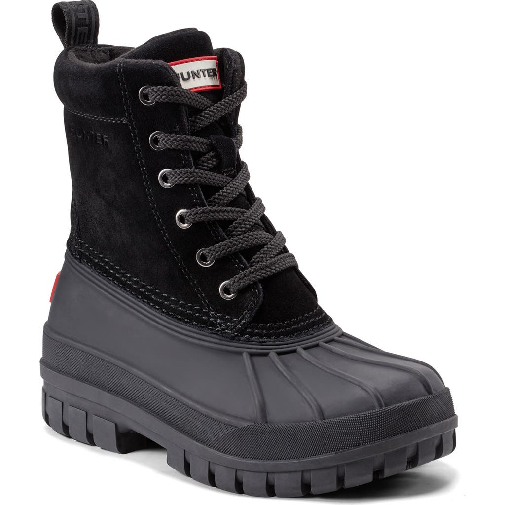 Hunter Sussex Insulated Waterproof Duck Boot in Black/Black/Black