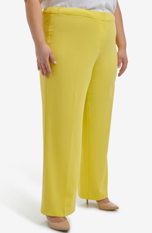 Calvin Klein Plus Size Lux Highline Tab-waist Pants In Pear