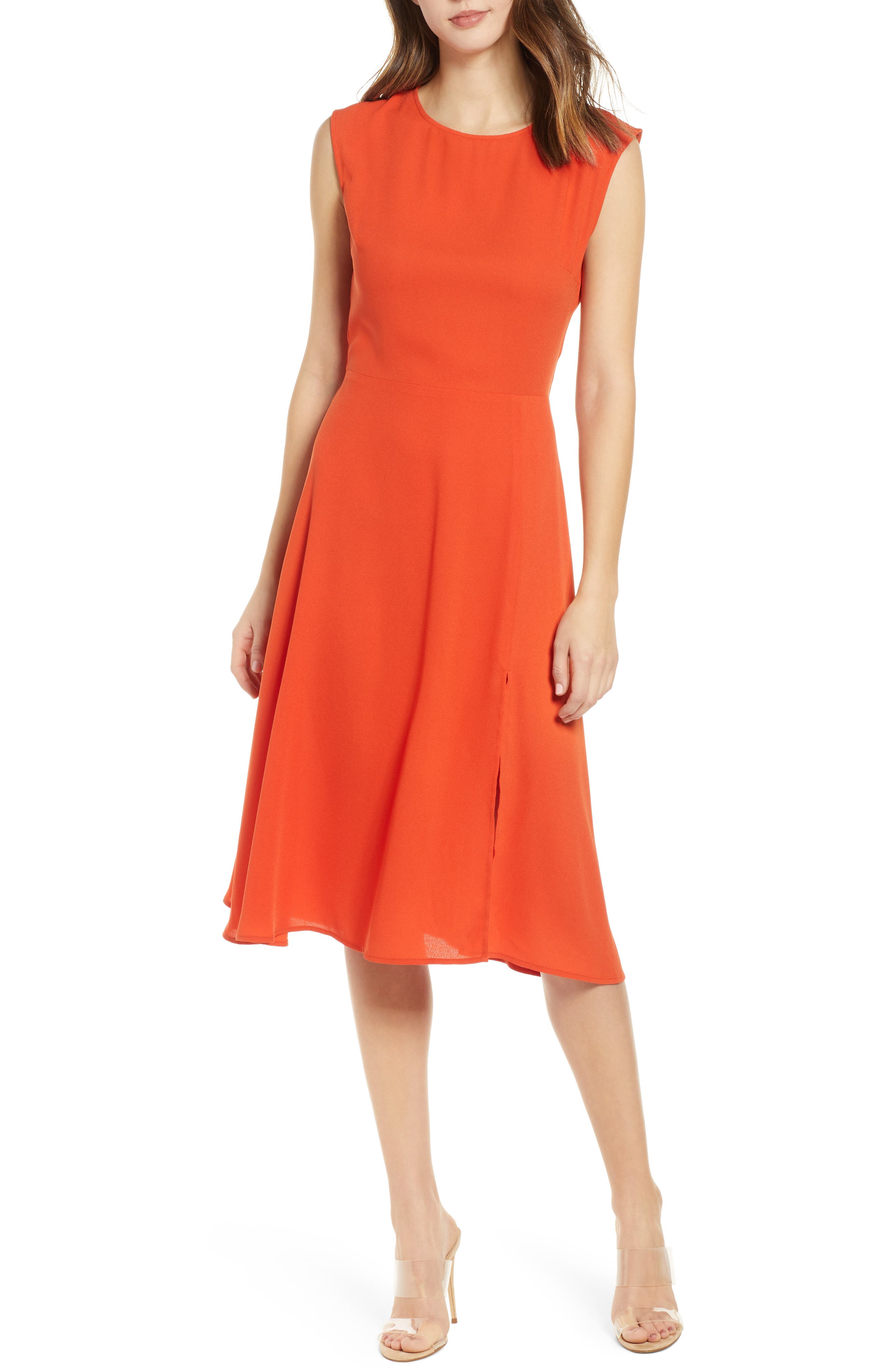 Leith Chic Midi Dress, Orange