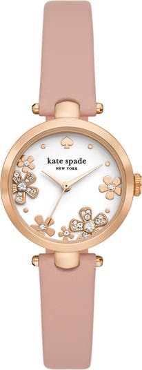Kate leather strap shop watch