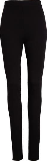 Black Zipped-cuff jersey leggings, Toteme