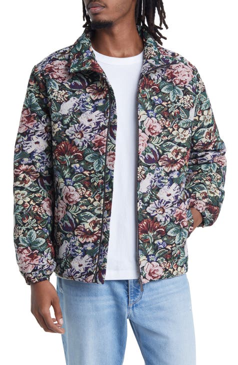 Floral Jacquard Padded Jacket