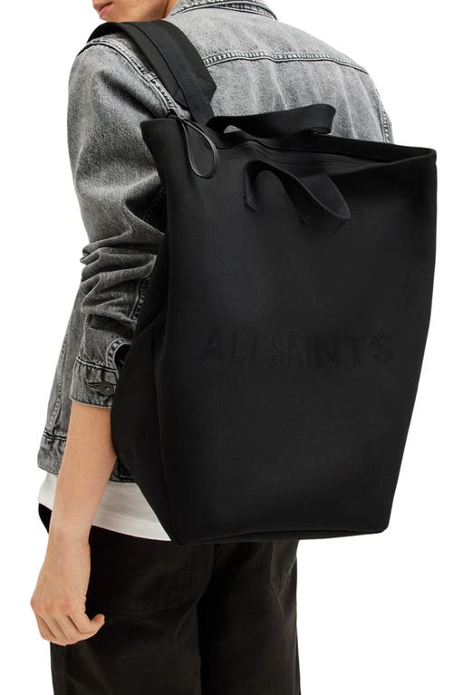 Shop Allsaints Juno Canvas Tote Backpack In Black