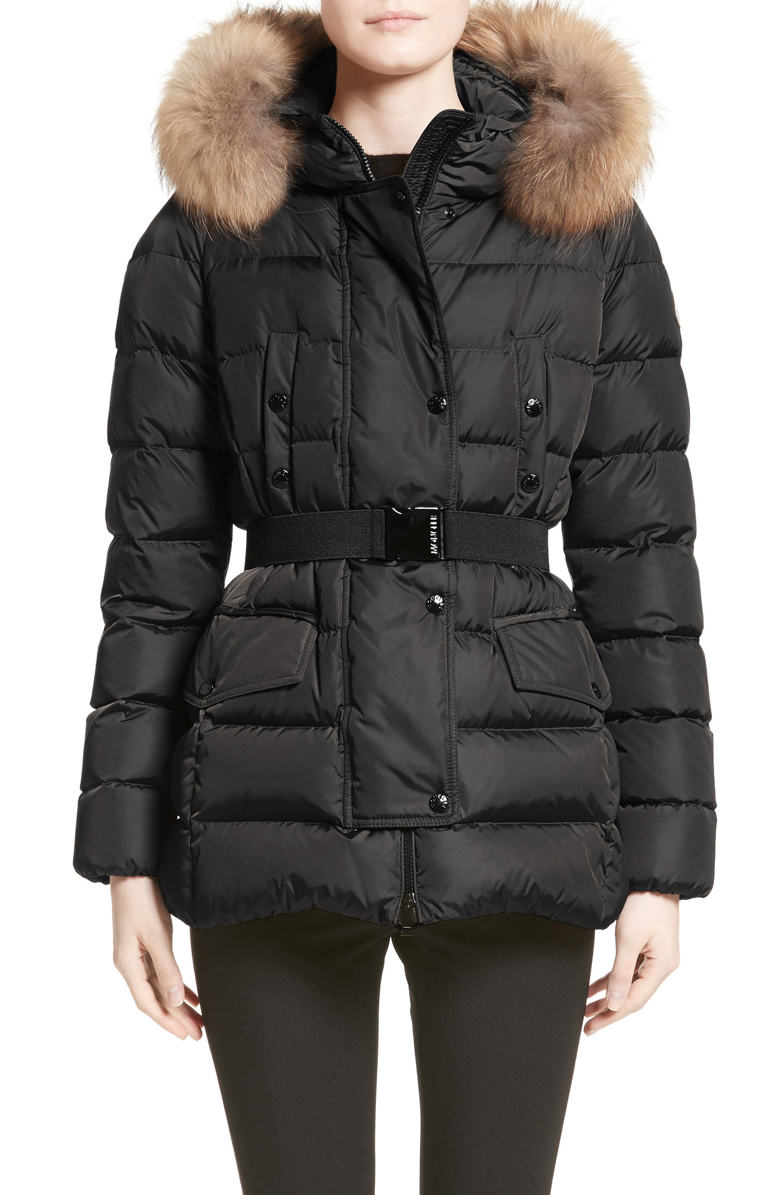 Moncler Clio Belted Down Puffer Coat 