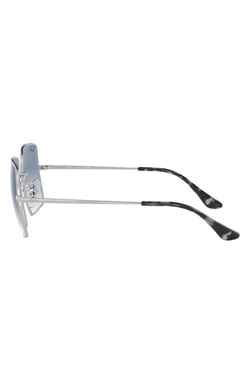 Shop Ray Ban Ray-ban 54mm Gradient Square Sunglasses In Silver/blue Gradient