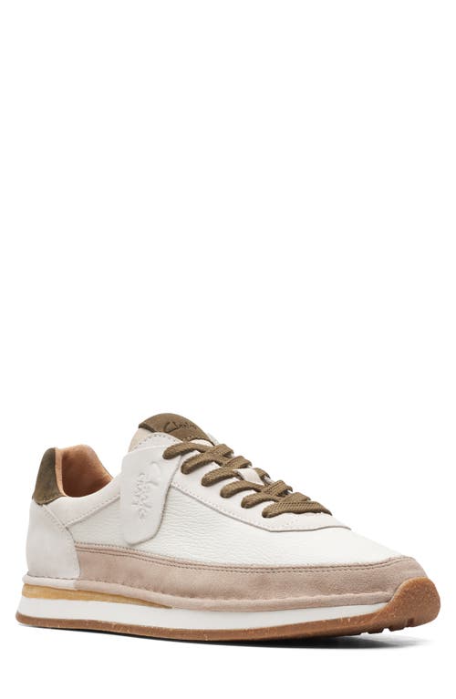 Clarks(R) Craftrun Lace-Up Sneaker in Off White Combi