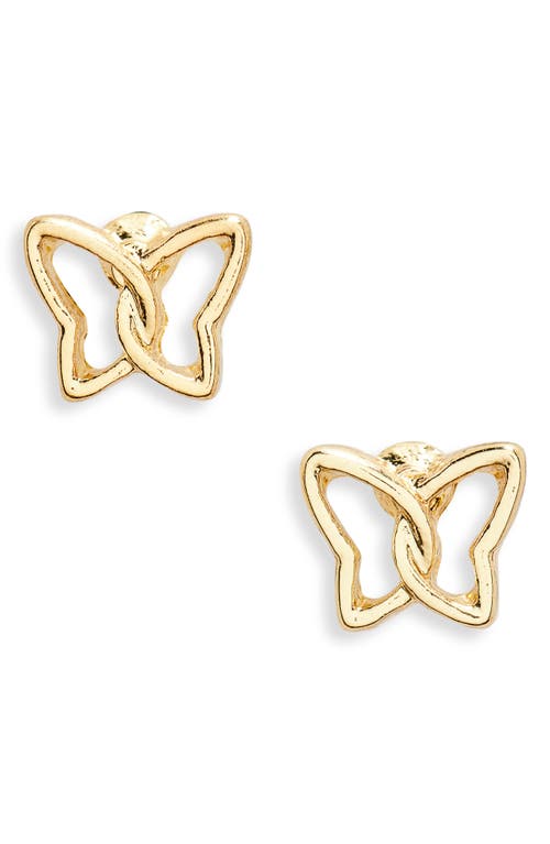 Shop Bp. 14k Gold Dipped Butterfly Stud Earrings