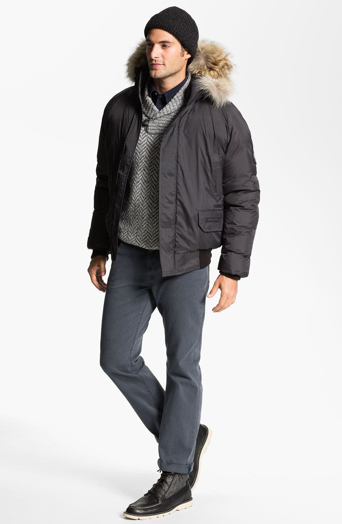 Canada Goose Jacket & Bonobos Straight Leg Jeans Nordstrom