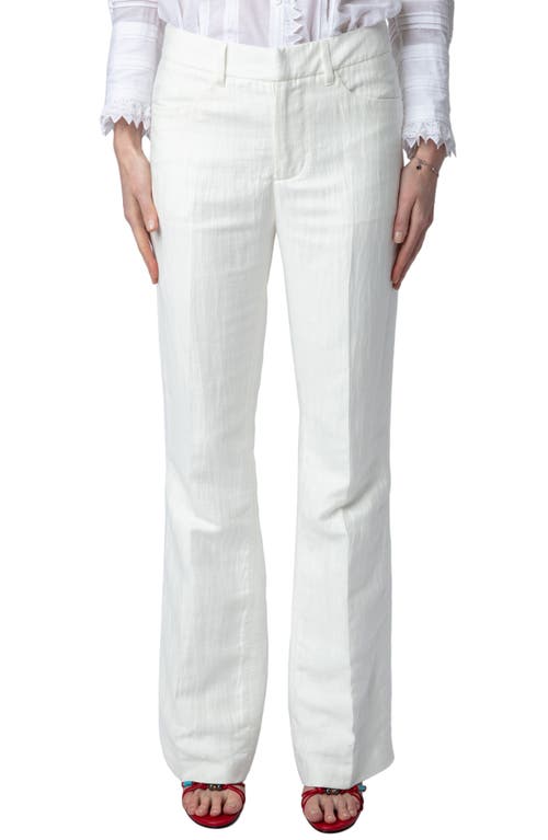 Zadig & Voltaire Pistol Tailored Pants in Blanc at Nordstrom, Size 8 Us