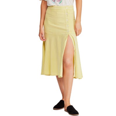 Free People Poppy Flounce Midi Skirt, Green