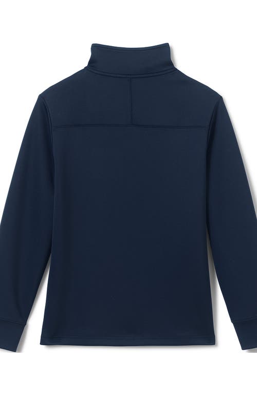 Shop Lands' End School Uniform Kids Quarter Zip Pullover In Classic Navy