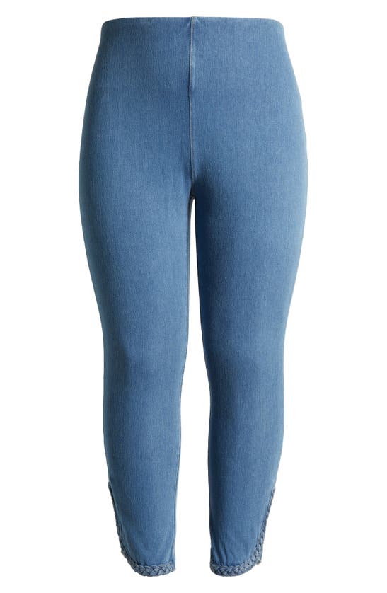 Lyssé Happy Hour Braided Crop Jeans In Bleached Blue