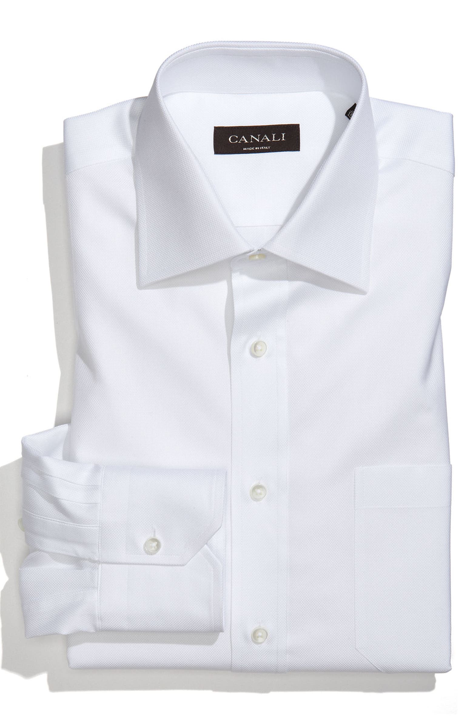 Canali Men's Solid Cotton Regular Fit Dress Shirt | Nordstrom