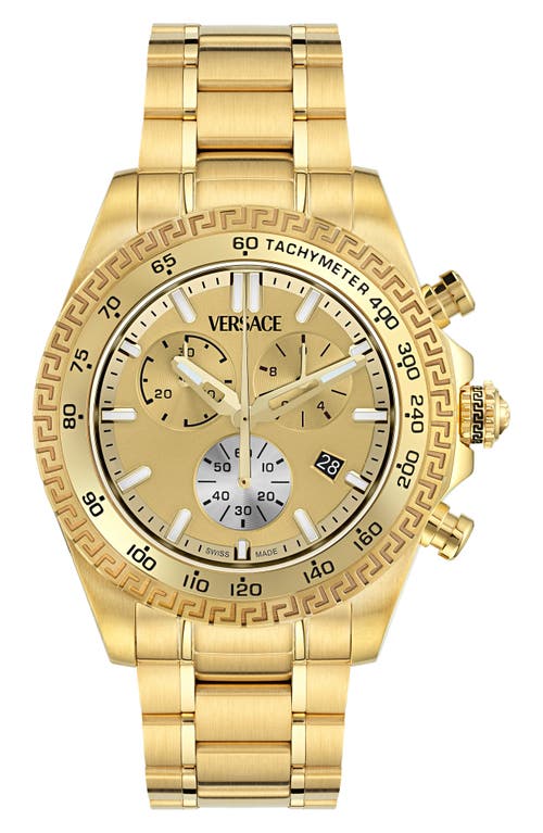 Versace Chrono X Watch In Ip Yellow Gold