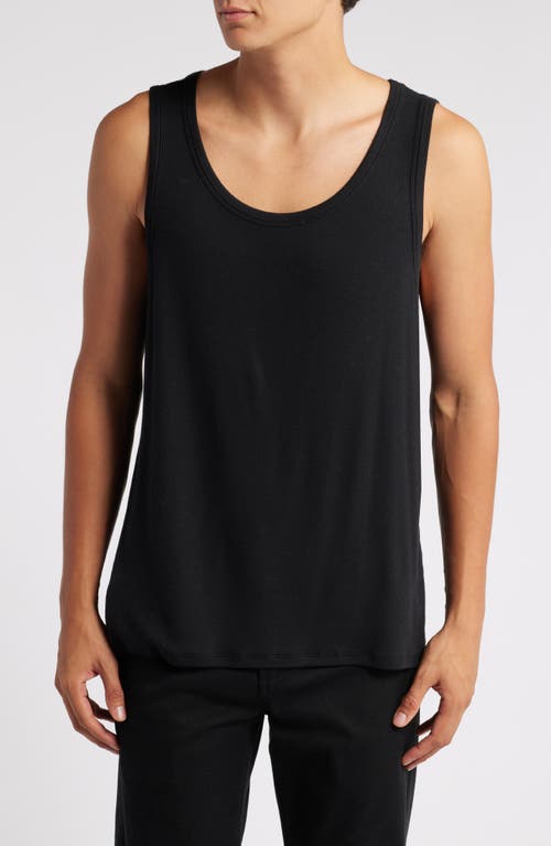 Shop Atm Anthony Thomas Melillo Modal Rib Tank In Black