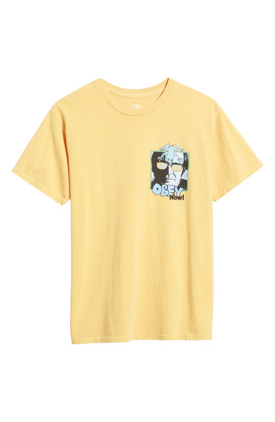 Shop Obey Now Cotton Graphic T-shirt In Pigment Sunflower