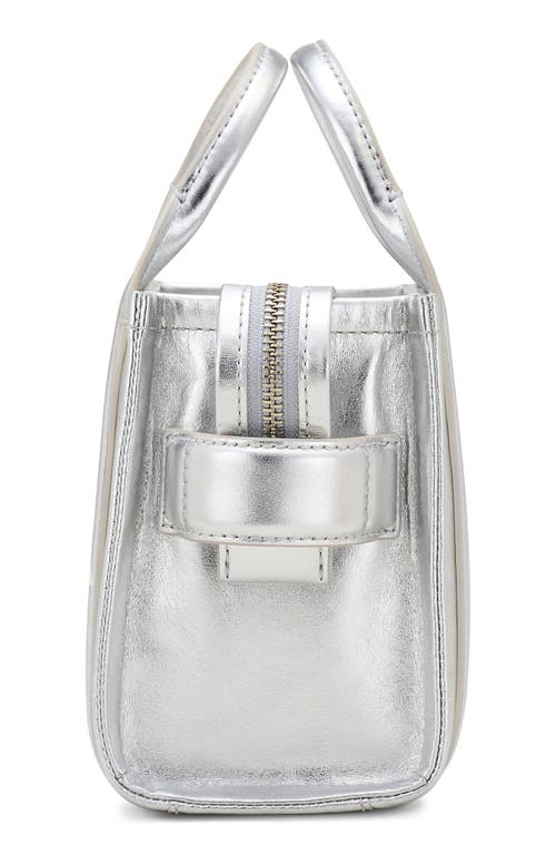 Marc Jacobs The Metallic Leather Tote Bag In Metallic Silver