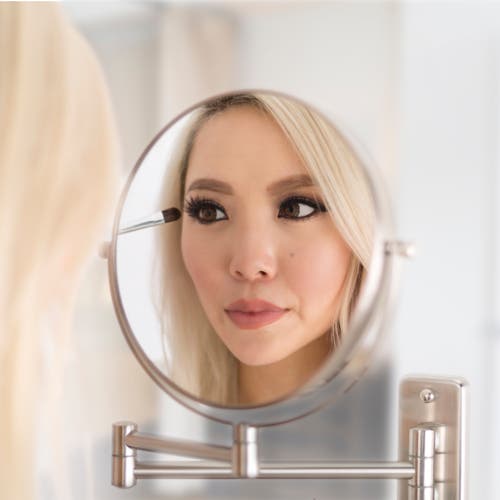 Zadro Wall Mounted Makeup Mirror With 8x/1x Magnifications In Oil-rubbed Bronze