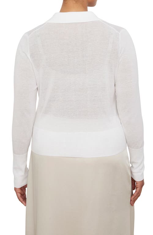 Vince Plus Collard Button Shirt In Optic White