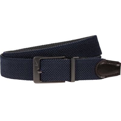 Nike Reversible G-Flex Woven Belt, Navy Dark