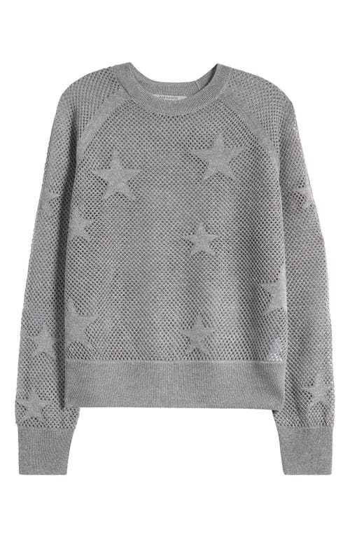 Shop Allsaints Seraph Star Mesh Sweater In Silver Birch Grey