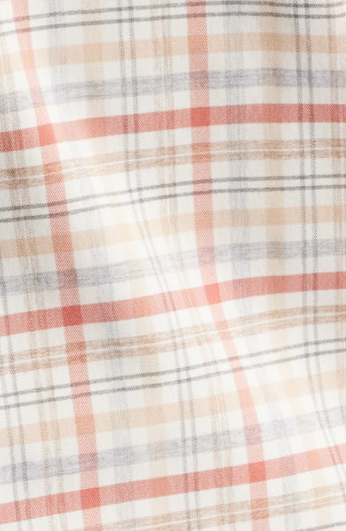 Shop Scott Barber Mélange Plaid Stretch Button-down Shirt In Spice