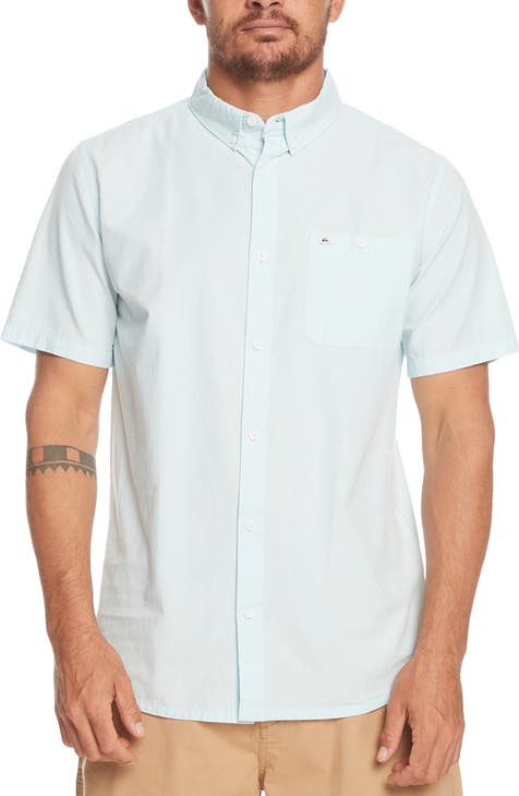 Winfall Regular Fit Solid Short Sleeve Button-Down Shirt