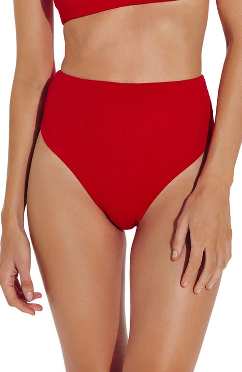 ViX Swimwear Firenze Bela Hot High Waist Bikini Bottoms in Red