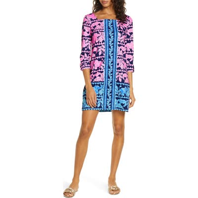 Lilly Pulitzer Bailee Print Floral Shift Dress, Blue