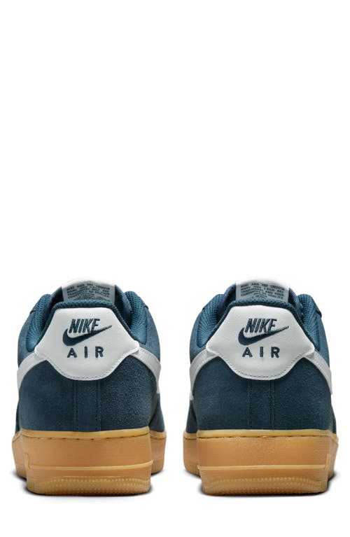 Shop Nike Air Force 1 '07 Lv8 Emb Sneaker In Navy/white/brown