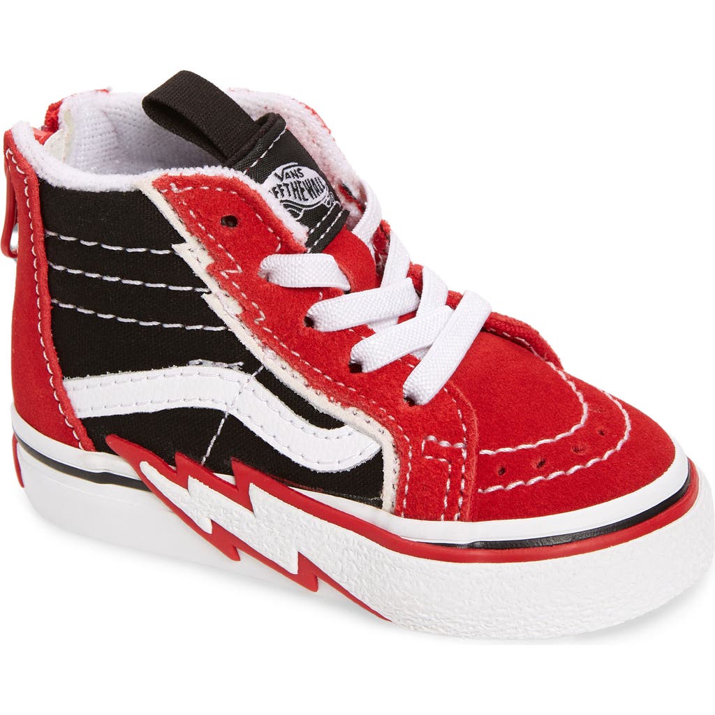 Vans Kids' Sk8-hi Zip Sneaker In Red/black