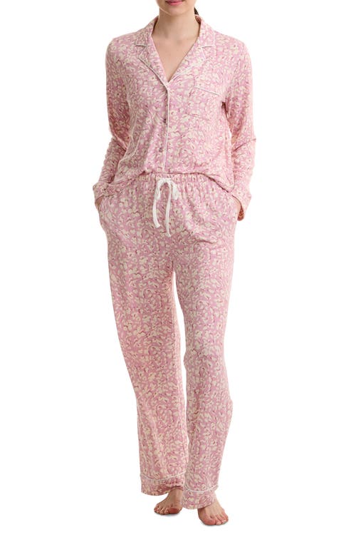 Shop Splendid Print Long Sleeve Pajamas In Animal Stars