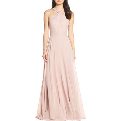 Jenny Yoo Halle Halter Evening Dress, Red