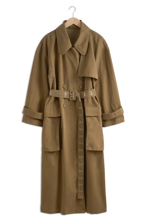 & Other Stories Trench Coat Beige Dark at Nordstrom,