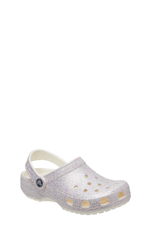 Shop Crocs Kids' Classic Glitter Clog In Mystic Glitter