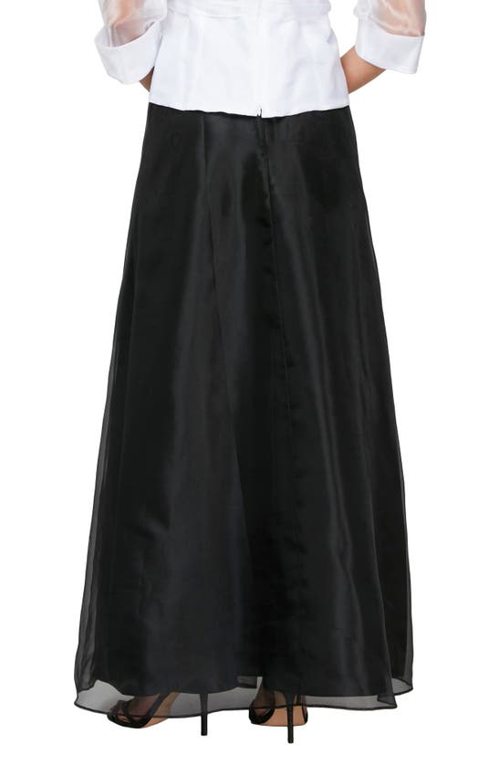 Shop Alex Evenings Organza Skirt In Black