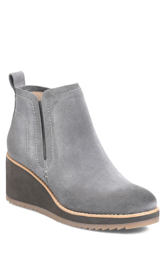 Söfft Emeree Wedge Bootie In Steel Grey
