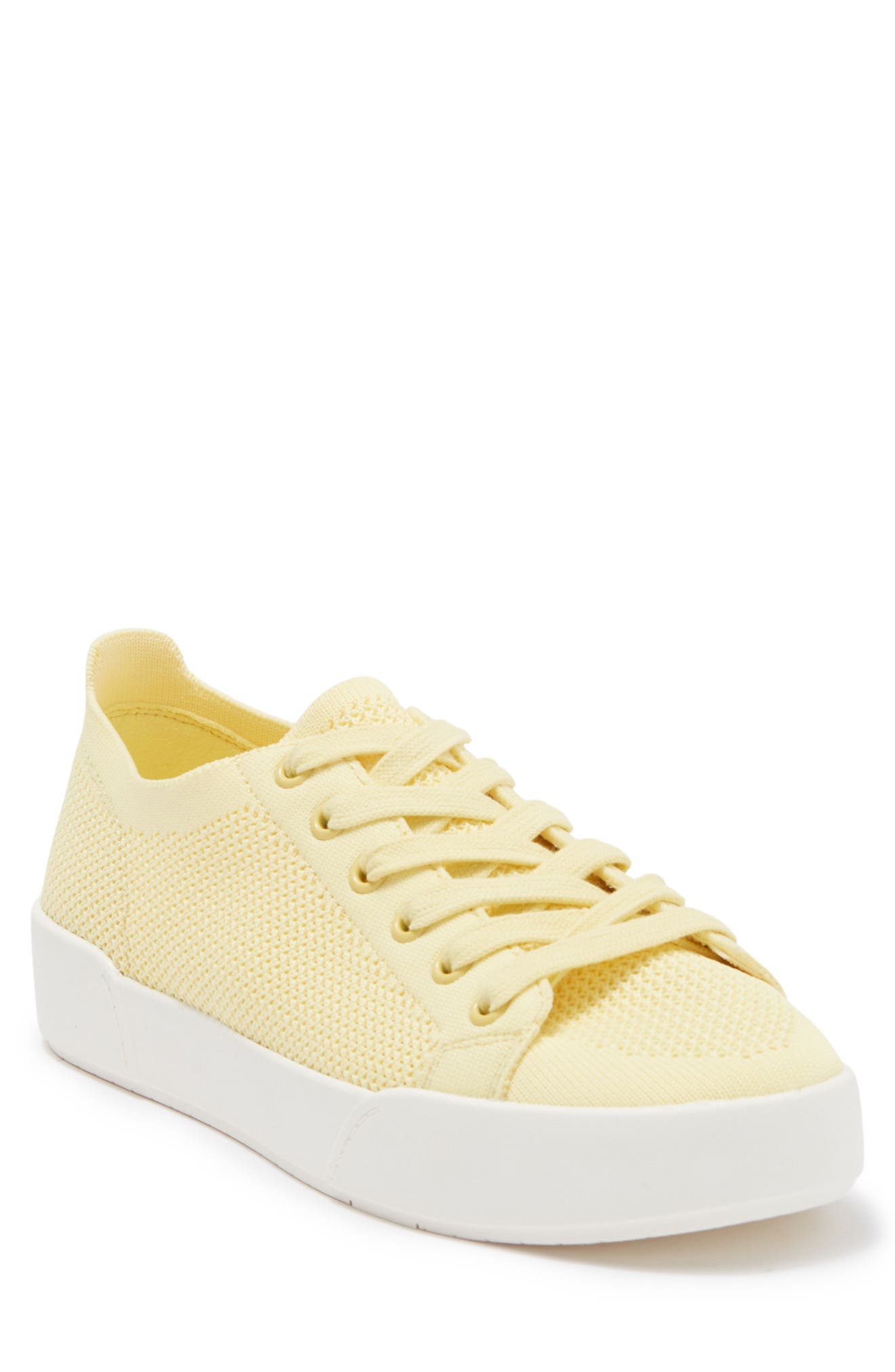 Susina Mason Lace-up Sneaker In Light/pastel Yellow