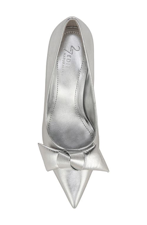 Shop 27 Edit Naturalizer Emery Bow Pointed Toe Pump In Silver