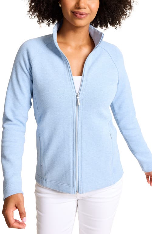 Shop Tommy Bahama New Aruba Zip Jacket In Light Sky Heather